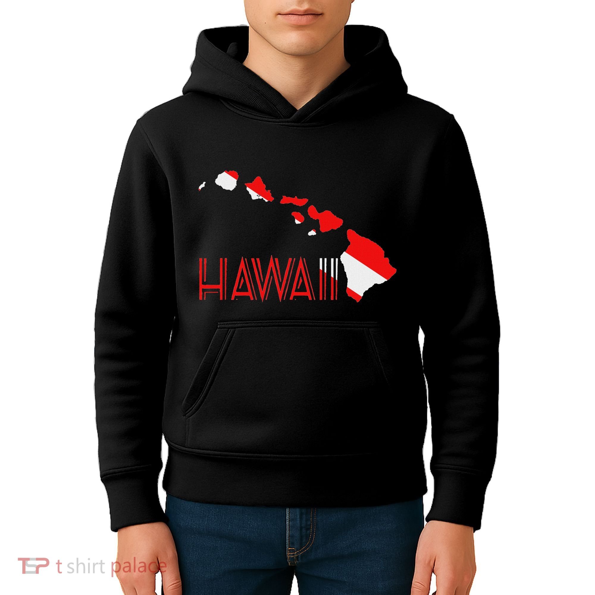 Scuba Dive Hawaii Scuba Diving Flag Kids Hoodie