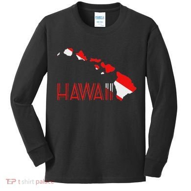 Scuba Dive Hawaii Scuba Diving Flag Kids Long Sleeve Shirt