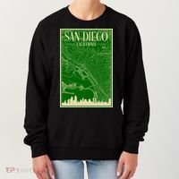 San Diego Hand Drawn Skyline Map Women's Sweatshirt thumb 0
