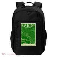 San Diego Hand Drawn Skyline Map Backpack thumb 0