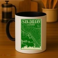 San Diego Hand Drawn Skyline Map Coffee Mug thumb 4