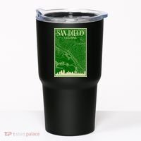 San Diego Hand Drawn Skyline Map Tumbler thumb 0
