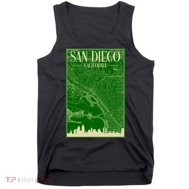 San Diego Hand Drawn Skyline Map Tank Top