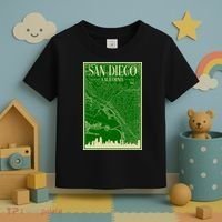 San Diego Hand Drawn Skyline Map Toddler T-Shirt thumb 3