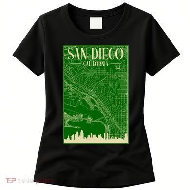 San Diego Hand Drawn Skyline Map Women's T-Shirt