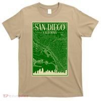 San Diego Hand Drawn Skyline Map T-Shirt thumb 0