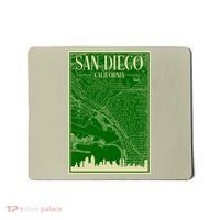 San Diego Hand Drawn Skyline Map Mousepad thumb 0