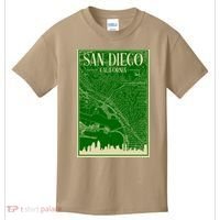 San Diego Hand Drawn Skyline Map Kids T-Shirt thumb 0