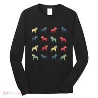 Swedish Dala Horses Dalecarlian Long Sleeve Shirt thumb 0