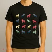 Swedish Dala Horses Dalecarlian T-Shirt thumb 3