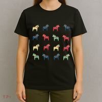 Swedish Dala Horses Dalecarlian T-Shirt thumb 4