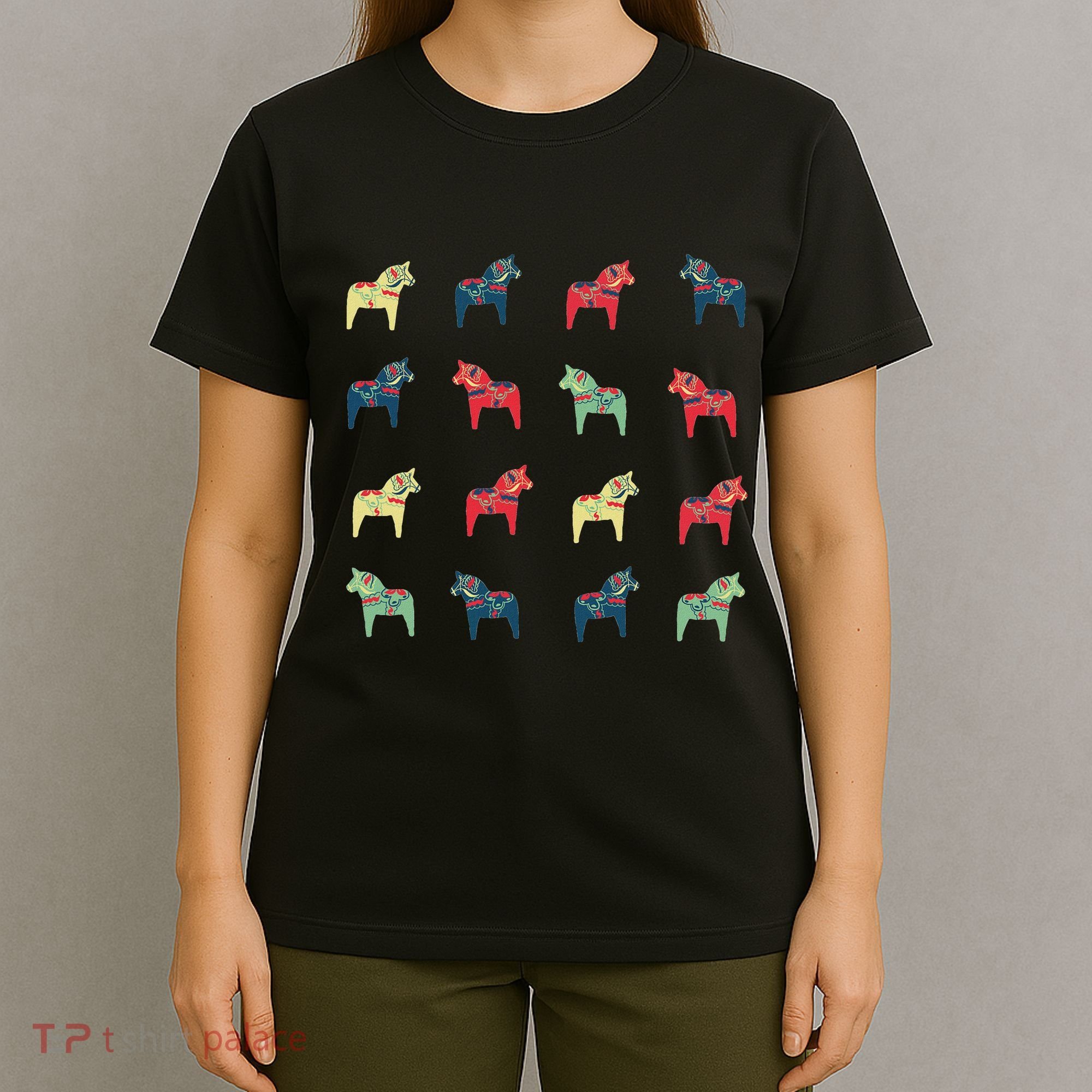Swedish Dala Horses Dalecarlian T-Shirt
