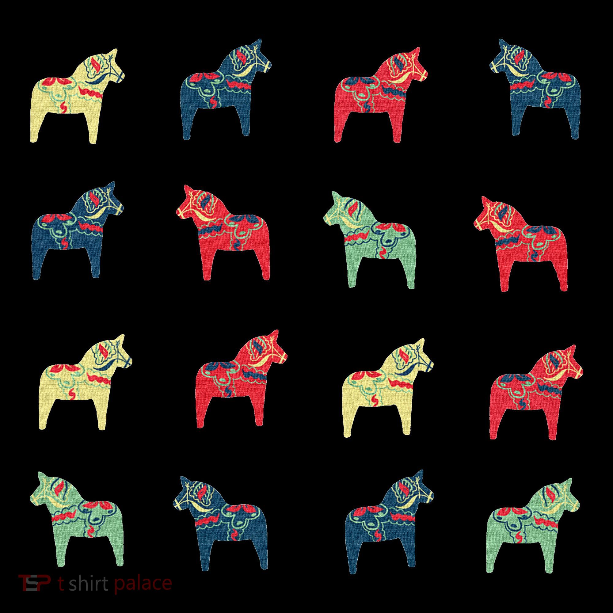 Swedish Dala Horses Dalecarlian T-Shirt