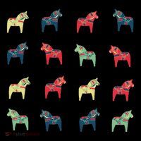Swedish Dala Horses Dalecarlian Women's Hoodie thumb 2