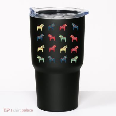 Swedish Dala Horses Dalecarlian Tumbler