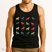 Swedish Dala Horses Dalecarlian Tank Top thumb 3