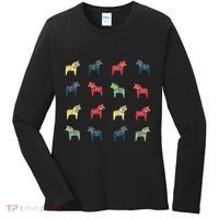 Swedish Dala Horses Dalecarlian Women's Long Sleeve Shirt thumb 0