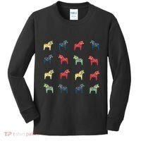 Swedish Dala Horses Dalecarlian Kids Long Sleeve Shirt thumb 0