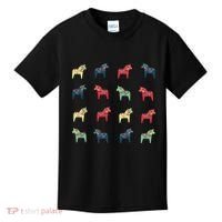 Swedish Dala Horses Dalecarlian Kids T-Shirt thumb 0