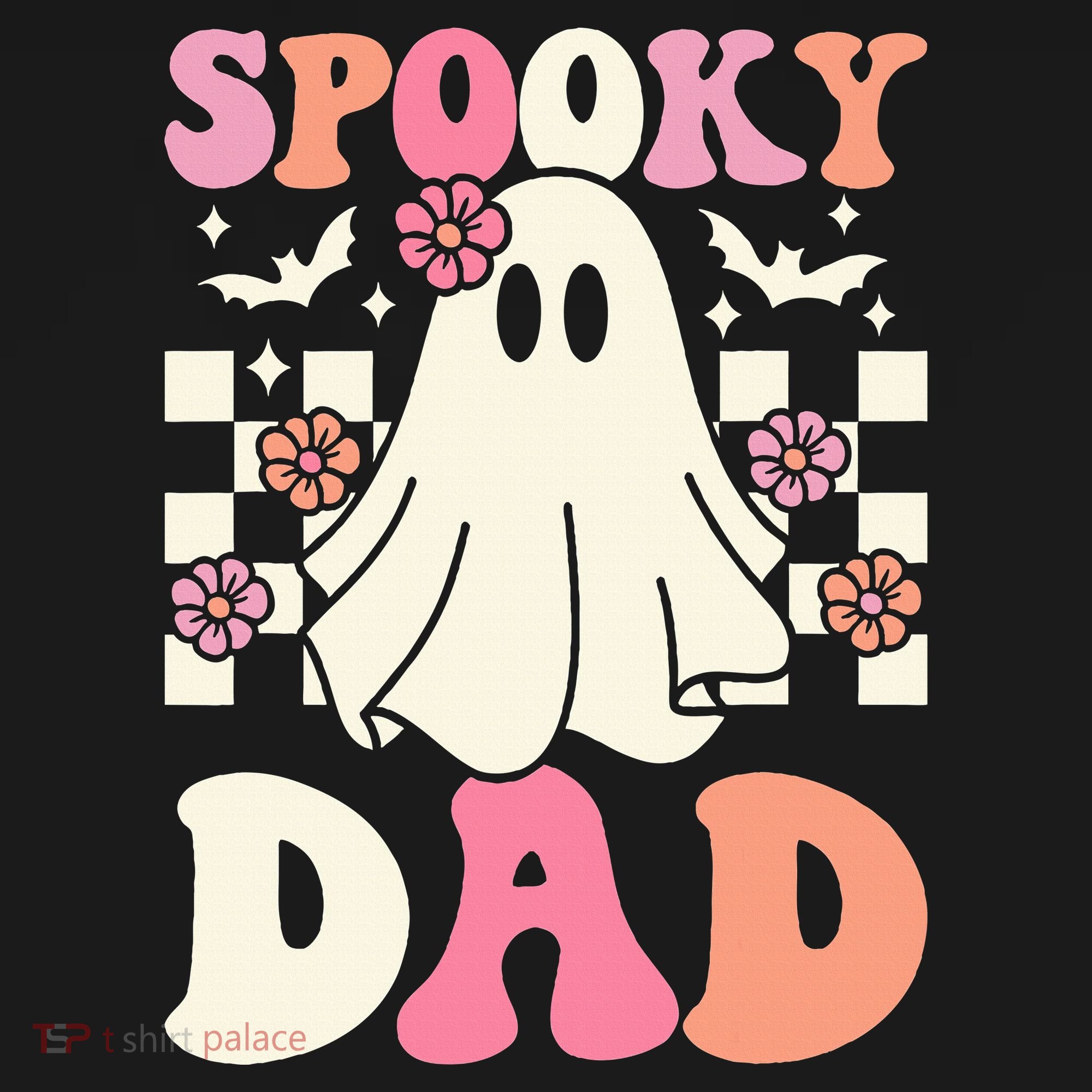 Spooky Dad Halloween Ghost Costume Retro Groovy Sweatshirt
