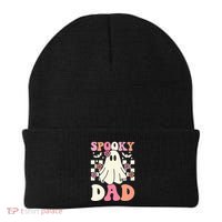 Spooky Dad Halloween Ghost Costume Retro Groovy Beanie thumb 0