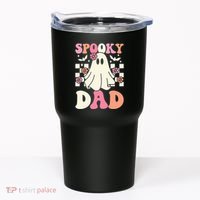 Spooky Dad Halloween Ghost Costume Retro Groovy Tumbler thumb 0