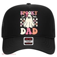 Spooky Dad Halloween Ghost Costume Retro Groovy Hat thumb 0