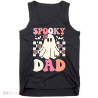 Spooky Dad Halloween Ghost Costume Retro Groovy Tank Top thumb 0
