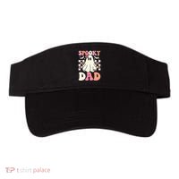 Spooky Dad Halloween Ghost Costume Retro Groovy Visor thumb 0