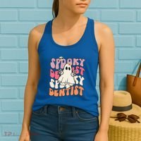 Spooky Dentist Halloween Costume Trick Or Teeth Dental Squad Gift Women's Tank Top thumb 2