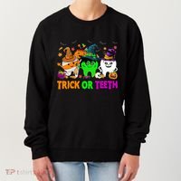 Spooky Dentist Halloween Trick Or Teeth Dental Assistant Cute Gift Women's Sweatshirt thumb 0