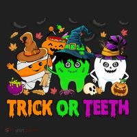 Spooky Dentist Halloween Trick Or Teeth Dental Assistant Cute Gift Women's Sweatshirt thumb 2