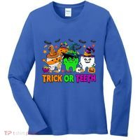 Spooky Dentist Halloween Trick Or Teeth Dental Assistant Cute Gift Women's Long Sleeve Shirt thumb 0