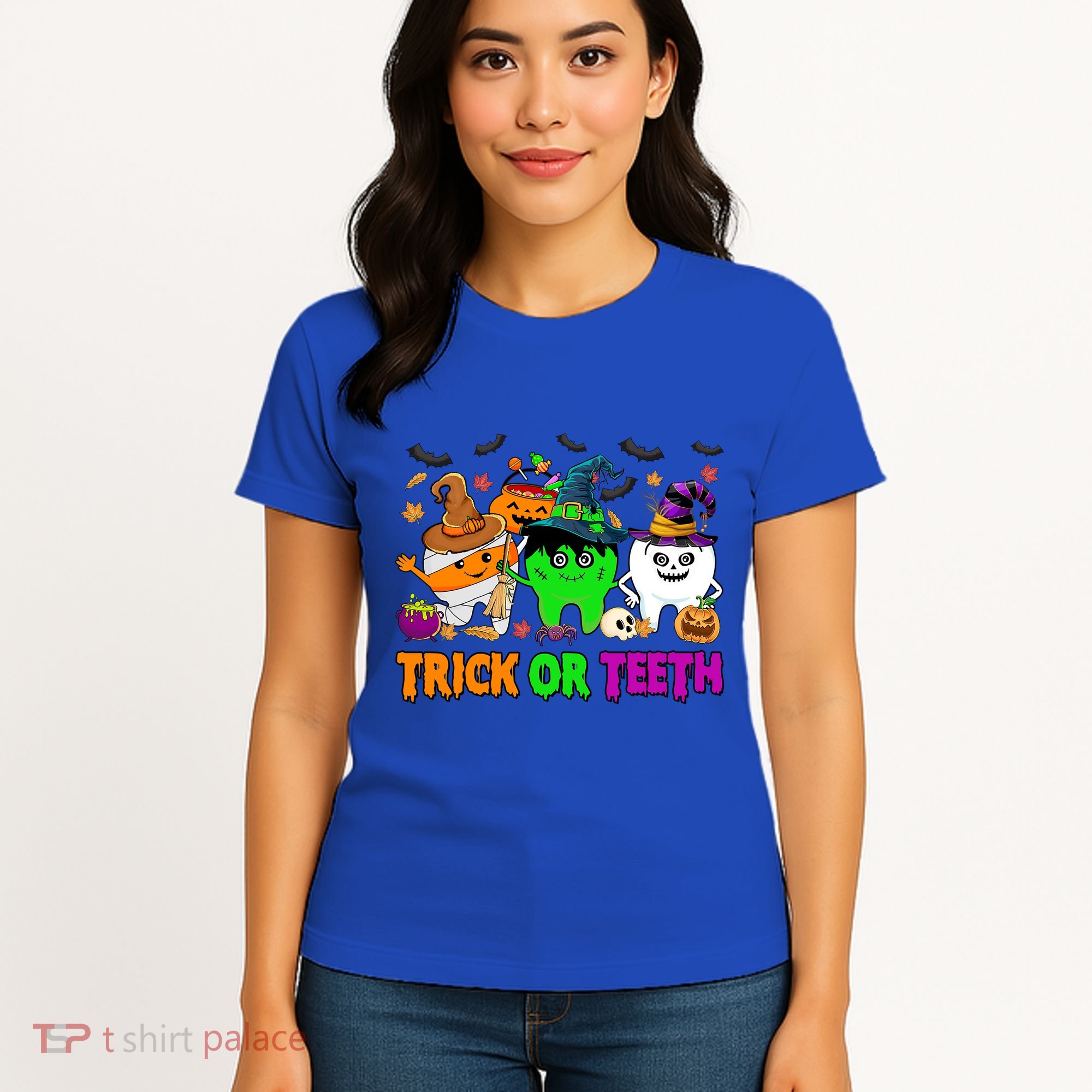 Spooky Dentist Halloween Trick Or Teeth Dental Assistant Cute Gift Women's T-Shirt