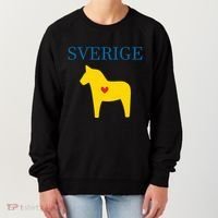 Swedish Dala Horse Midsommar Heart Sverige Women's Sweatshirt thumb 0
