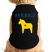Swedish Dala Horse Midsommar Heart Sverige Doggie Tank thumb 0