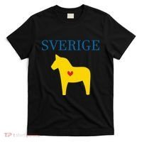 Swedish Dala Horse Midsommar Heart Sverige T-Shirt thumb 0