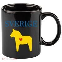 Swedish Dala Horse Midsommar Heart Sverige 11oz C Handle Ceramic Mug thumb 0