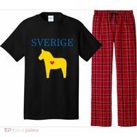 Swedish Dala Horse Midsommar Heart Sverige Pajama Set thumb 0