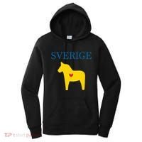 Swedish Dala Horse Midsommar Heart Sverige Women's Hoodie thumb 0