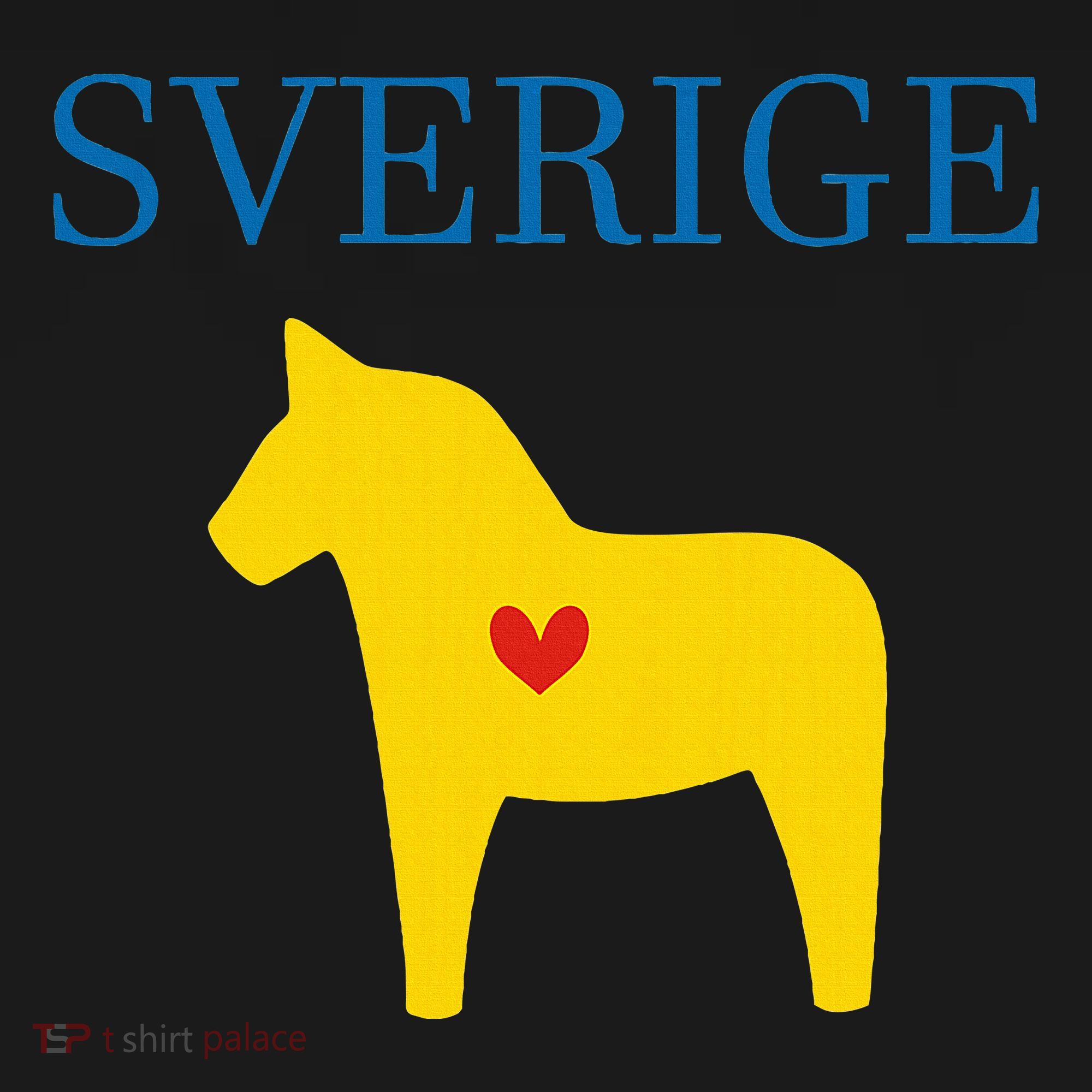 Swedish Dala Horse Midsommar Heart Sverige Women's Hoodie