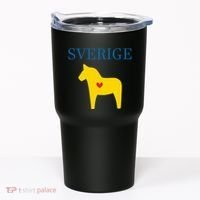 Swedish Dala Horse Midsommar Heart Sverige Tumbler thumb 0