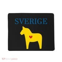 Swedish Dala Horse Midsommar Heart Sverige Mousepad thumb 0