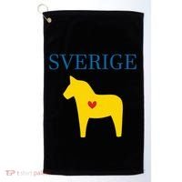 Swedish Dala Horse Midsommar Heart Sverige Golf Towel thumb 0