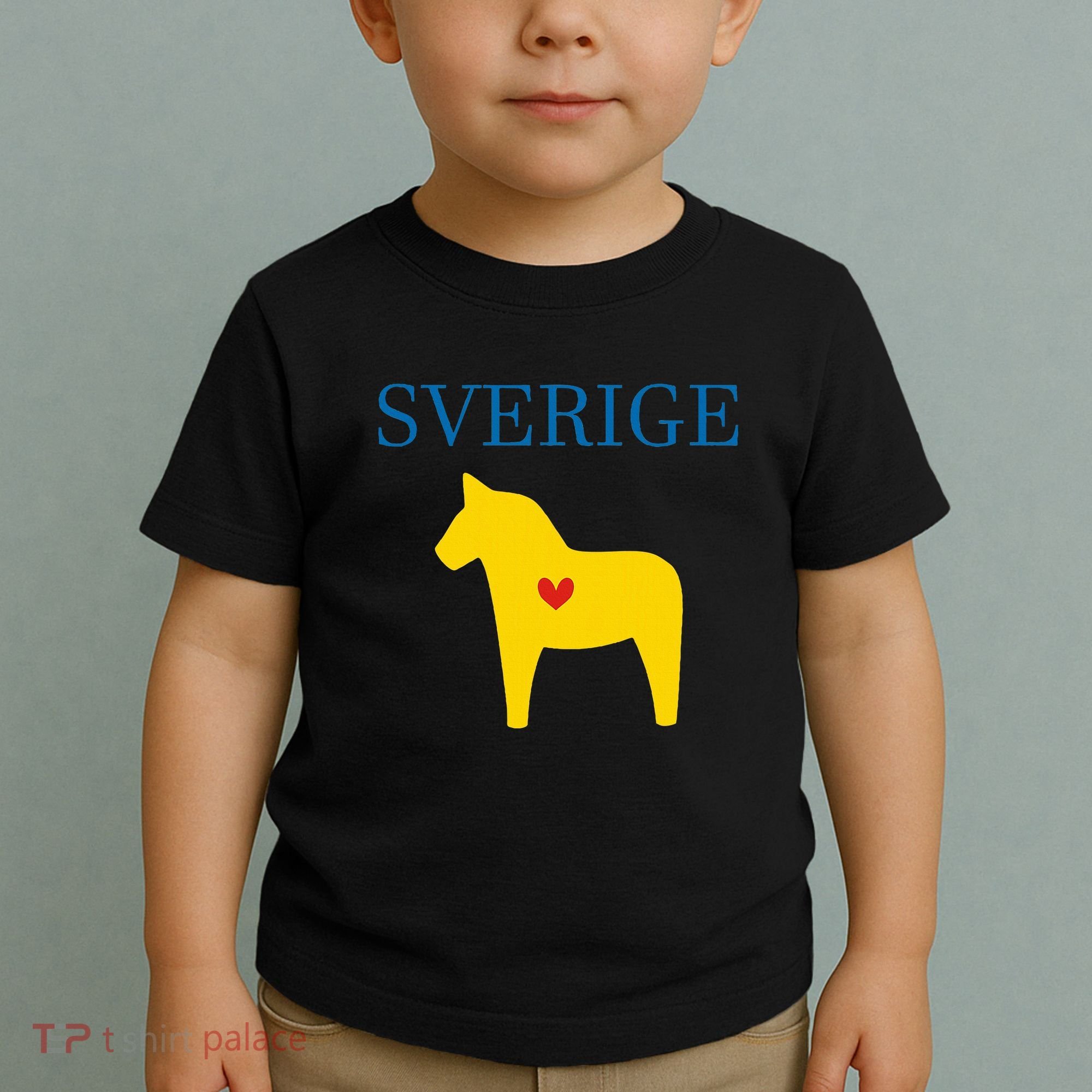Swedish Dala Horse Midsommar Heart Sverige Toddler T-Shirt