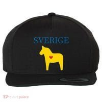 Swedish Dala Horse Midsommar Heart Sverige Wool Snapback Cap thumb 0