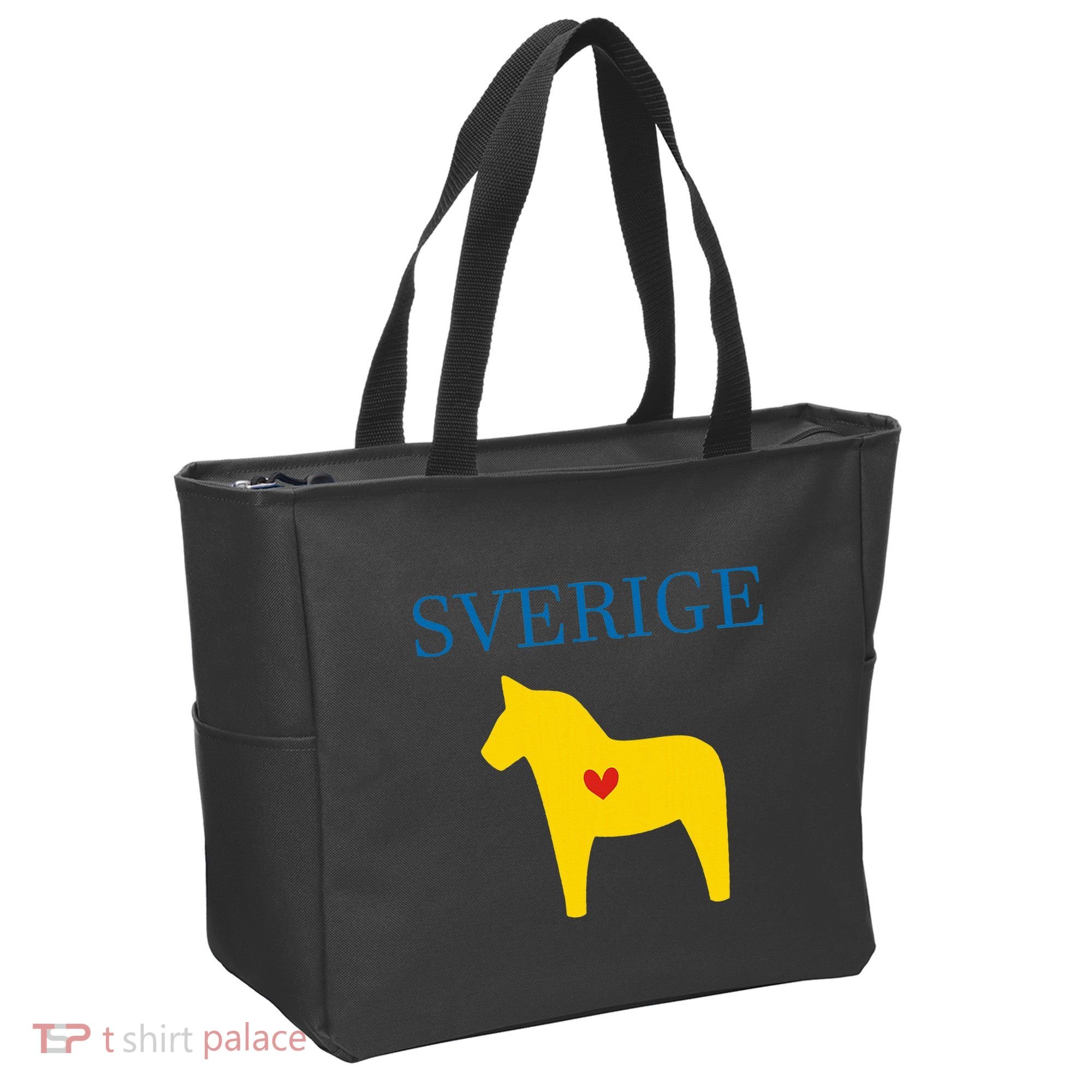 Swedish Dala Horse Midsommar Heart Sverige Tote Bag