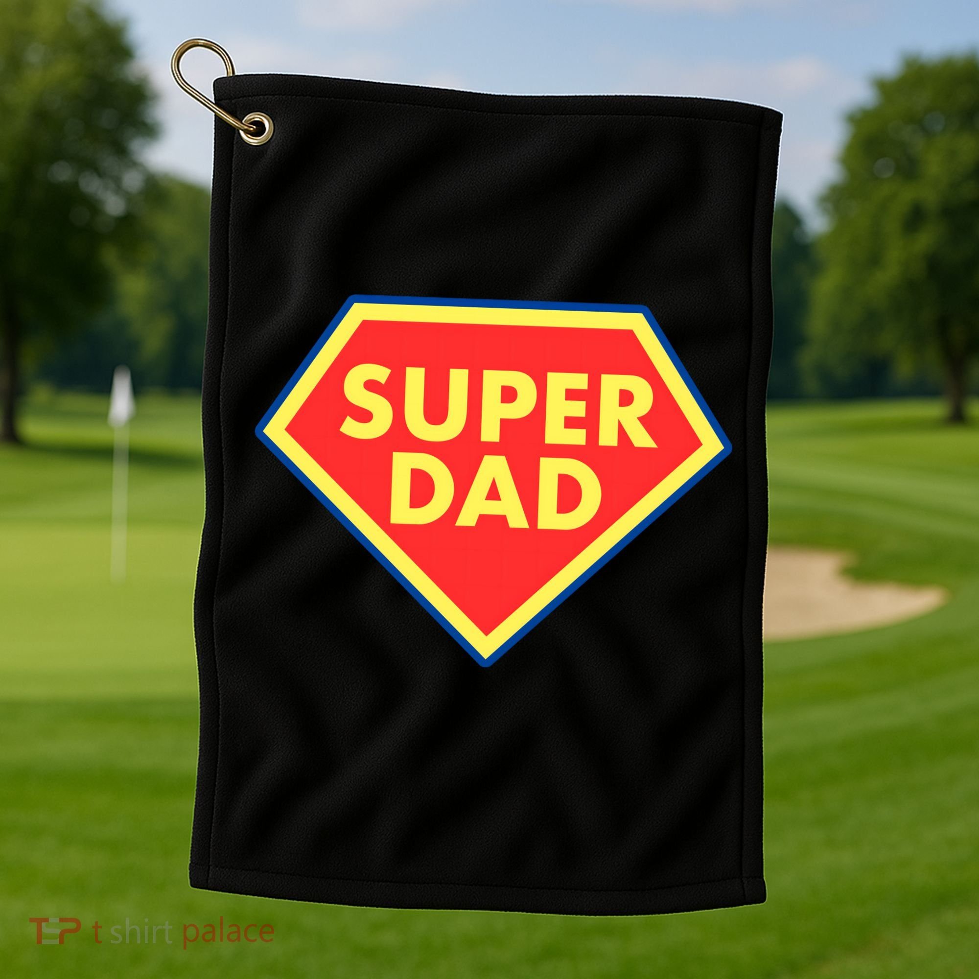 Super Dad Hero Gift Golf Towel