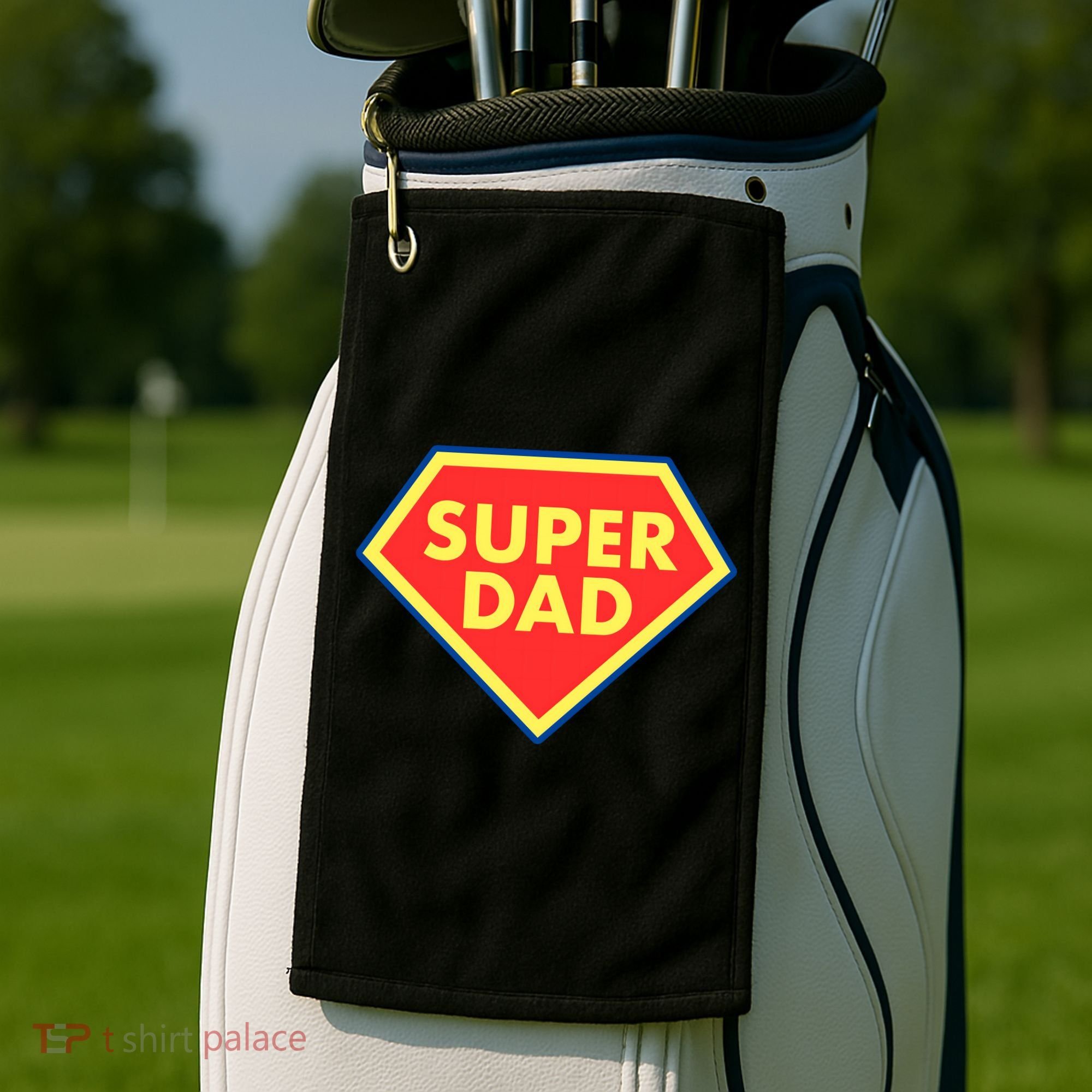 Super Dad Hero Gift Golf Towel