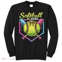 Softball Drip Ice Cream Drip Softball Girl Bow Sweatshirt thumb 0